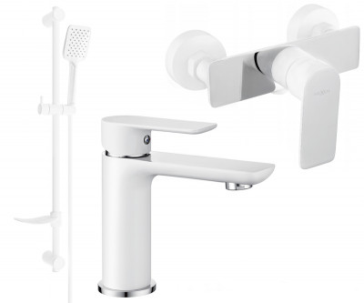 Mexen Alfa DF62  set de  dus , alb /chrom - 745704DF62-02