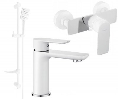 Mexen Alfa DF62  set de  dus , alb /chrom - 745704DF62-02