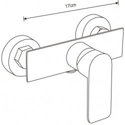Mexen Alfa DF62  set de  dus , alb /chrom - 745704DF62-02