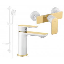 Mexen Alfa DF62  set de  dus , alb / auriu  - 745704DF62-25