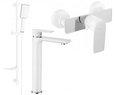 Mexen Alfa DF54  set de  dus , alb /chrom - 745714DF54-02