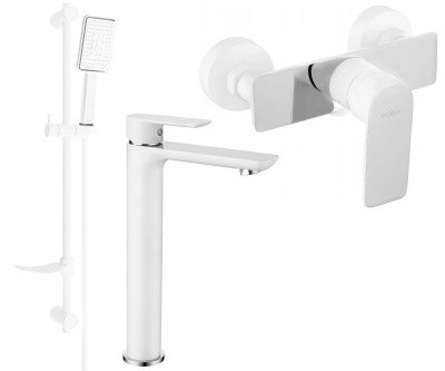 Mexen Alfa DF54  set de  dus , alb /chrom - 745714DF54-02