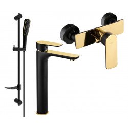 Mexen Alfa DF49  set de  dus ,  negru / auriu  - 745714DF49-75