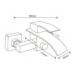 Mexen Aries R77 baterie Cada cu set de  dus  , chrom - 74483R77-00