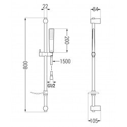 Mexen Axel DF72  set de cada , chrom - 73803DF72-00
