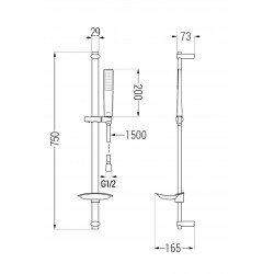 Mexen Axel DB72  set de cada , chrom - 73813DB72-00