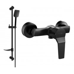 Mexen Caro DF62  baterie de  dus  cu set de  dus  ,  negru  - 74664DF62-70 Baterie set complet 467680 Mexen