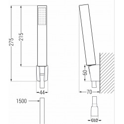 Mexen Cetus R77 baterie Cada cu set de  dus  , chrom - 74433R77-00