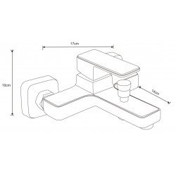 Mexen Cetus R45 baterie Cada cu set de  dus  ,  auriu  - 74433R45-50