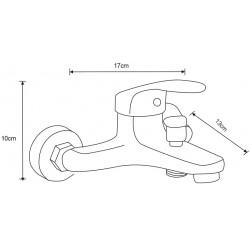 Mexen Erica DF72  set de  dus , chrom - 746403DF72-00