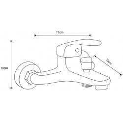 Mexen Erica R72 baterie Cada cu set de  dus  ,  negru  - 74643R72-70