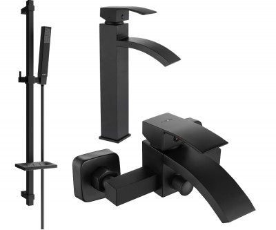 Mexen si bra DQ77  set de cada ,  negru  - 745113DQ77-70