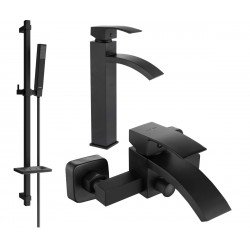 Mexen si bra DQ77  set de cada ,  negru  - 745113DQ77-70