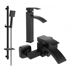 Mexen si bra DQ45  set de cada ,  negru  - 745113DQ45-70