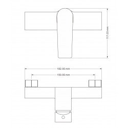 Mexen Lynx DF40  set de  dus , chrom - 745904DF40-00