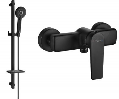 Mexen Lynx DQ40  baterie de  dus  cu set de  dus  ,  negru  - 74594DQ40-70