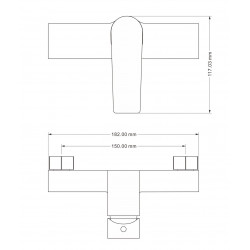 Mexen Lynx DF62  baterie de  dus  cu set de  dus  , chrom - 74594DF62-00