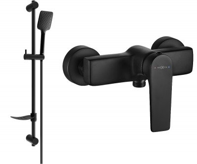 Mexen Lynx DF62  baterie de  dus  cu set de  dus  ,  negru  - 74594DF62-70