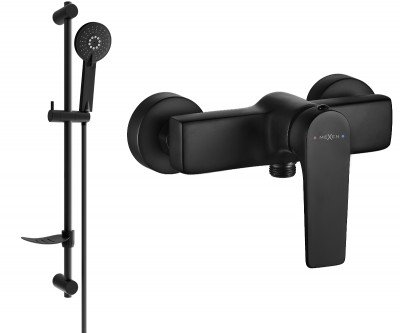 Mexen Lynx DF40  baterie de  dus  cu set de  dus  ,  negru  - 74594DF40-70