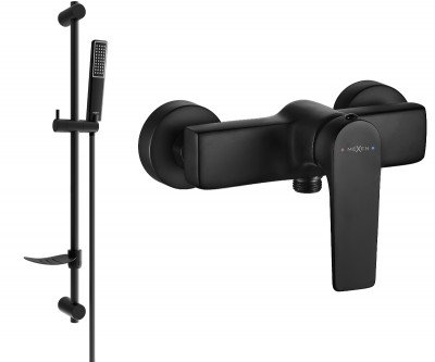 Mexen Lynx DF72  baterie de  dus  cu set de  dus  ,  negru  - 74594DF72-70