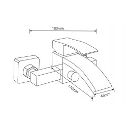 Mexen si bra R62 baterie Cada cu set de  dus  , chrom - 74513R62-00