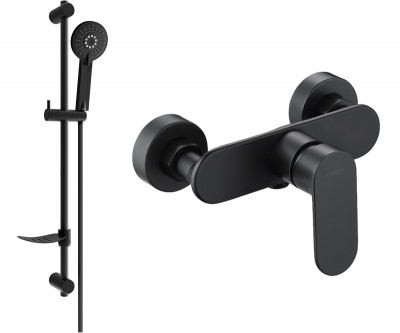 Mexen si lo DF40  baterie de  dus  cu set de  dus  ,  negru  - 7134R40-70