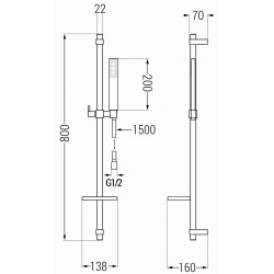 Mexen Zero DQ02  set de  dus ,  negru  - 71114DQ02-70