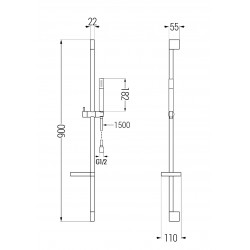Mexen Zero DS70  set de  dus , chrom - 71114DS70-00