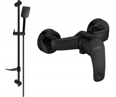 Mexen Fabia DF62  baterie de  dus  cu set de  dus  ,  negru - 74654DF62-70