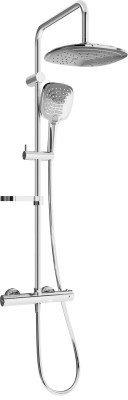 Mexen KX17  Set de  dus  montat pe perete cu cap de  dus  cu efect de ploaie si  baterie termostatica  , chrom - 771501791-00