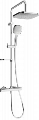 Mexen KX33  Set de  dus  montat pe perete cu cap de  dus  cu efect de ploaie si  baterie termostatica  , chrom - 771503391-00