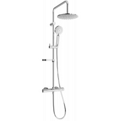 Mexen KX40  Set de  dus  montat pe perete cu cap de  dus  cu efect de ploaie si  baterie termostatica  , chrom - 771504091-00 Baterie de dus 467680 Mexen