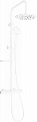 Mexen KX40  Set de  dus  montat pe perete cu cap de  dus  cu efect de ploaie si  baterie termostatica  ,  alb - 771504091-20