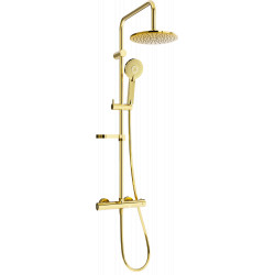 Mexen KX40  Set de  dus  montat pe perete cu cap de  dus  cu efect de ploaie si  baterie termostatica  ,  auriu - 771504091-50 Baterie de dus 467680 Mexen