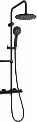 Mexen KX40  Set de  dus  montat pe perete cu cap de  dus  cu efect de ploaie si  baterie termostatica  ,  negru - 771504091-70
