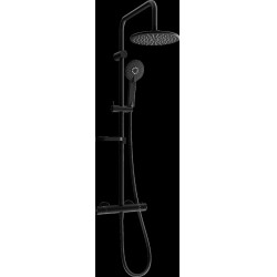 Mexen KX40  Set de  dus  montat pe perete cu cap de  dus  cu efect de ploaie si  baterie termostatica  ,  negru - 771504091-70