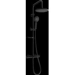 Mexen KX40  Set de  dus  montat pe perete cu cap de  dus  cu efect de ploaie si  baterie termostatica  ,  negru - 771504091-70 Baterie de dus 467680 Mexen