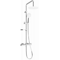 Mexen KX67  Set de  dus  montat pe perete cu cap de  dus  cu efect de ploaie si  baterie termostatica  ,  chrom/alb - 771506791-00 Baterie de dus 467680 Mexen