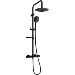 Mexen KX67  Set de  dus  montat pe perete cu cap de  dus  cu efect de ploaie si  baterie termostatica  ,  negru - 771506791-70 Baterie de dus 467680 Mexen