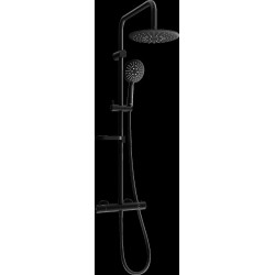 Mexen KX67  Set de  dus  montat pe perete cu cap de  dus  cu efect de ploaie si  baterie termostatica  ,  negru - 771506791-70