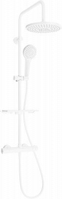 Mexen KT05  Set de  dus  montat pe perete cu cap de  dus  cu efect de ploaie si  baterie termostatica  ,  alb - 771500593-20