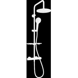 Mexen KT05  Set de  dus  montat pe perete cu cap de  dus  cu efect de ploaie si  baterie termostatica  ,  alb - 771500593-20