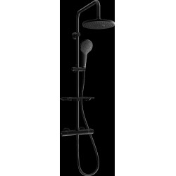 Mexen KT05  Set de  dus  montat pe perete cu cap de  dus  cu efect de ploaie si  baterie termostatica  ,  negru - 771500593-70 Baterie de dus 467680 Mexen