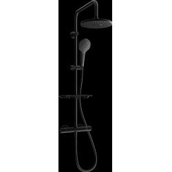 Mexen KT05  Set de  dus  montat pe perete cu cap de  dus  cu efect de ploaie si  baterie termostatica  ,  negru - 771500593-70 Baterie de dus 467680 Mexen