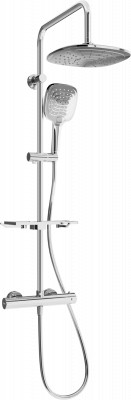 Mexen KT17  Set de  dus  montat pe perete cu cap de  dus  cu efect de ploaie si  baterie termostatica  , chrom - 771501793-00