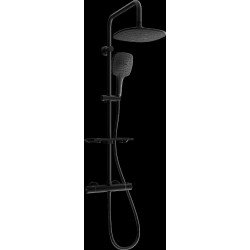 Mexen KT17  Set de  dus  montat pe perete cu cap de  dus  cu efect de ploaie si  baterie termostatica  ,  negru - 771501793-70 Baterie de dus 467680 Mexen