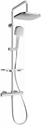 Mexen KT33  Set de  dus  montat pe perete cu cap de  dus  cu efect de ploaie si  baterie termostatica  , chrom - 771503393-00