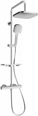 Mexen KT33  Set de  dus  montat pe perete cu cap de  dus  cu efect de ploaie si  baterie termostatica  , chrom - 771503393-00
