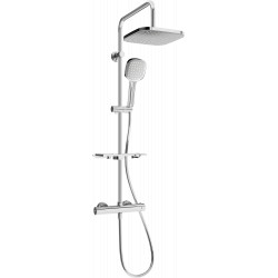 Mexen KT33  Set de  dus  montat pe perete cu cap de  dus  cu efect de ploaie si  baterie termostatica  , chrom - 771503393-00 Baterie de dus 467680 Mexen