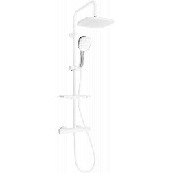 Mexen KT33  Set de  dus  montat pe perete cu cap de  dus  cu efect de ploaie si  baterie termostatica  ,  alb/chrom - 771503393-21 Baterie de dus 467680 Mexen